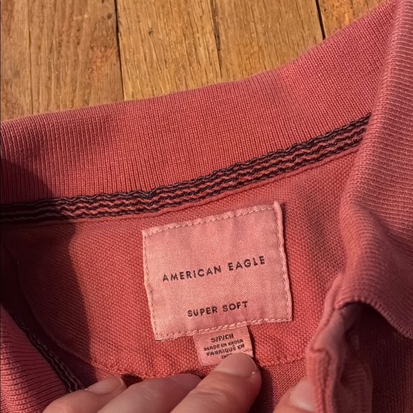American Eagle Outfitters Pink Polo Short Sleeve Shirt - Picture 2 of 11